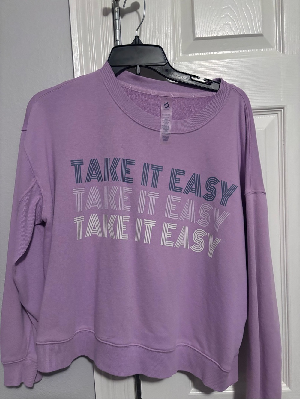 LOFT Lou and Grey Take It Easy Lavender Graphic Sweatshirt - Women